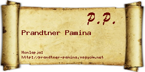Prandtner Pamina névjegykártya